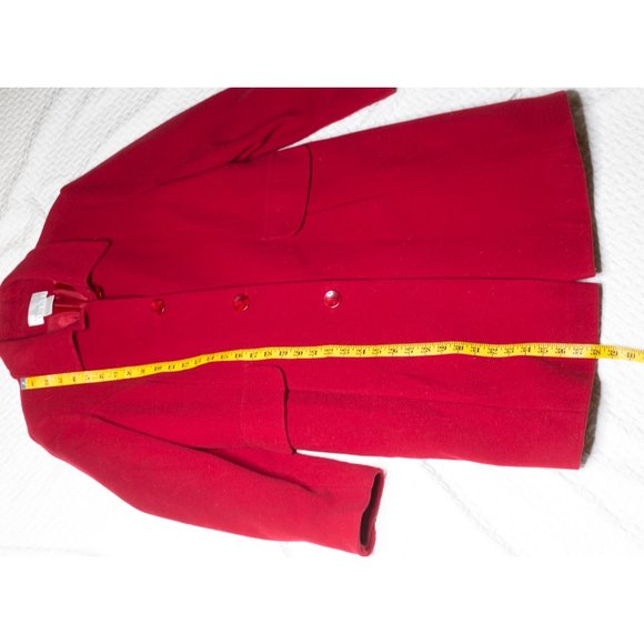 🌟$10🌟Worthington Red Wool Blend Pea Coat - Picture 3 of 6